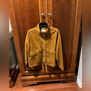 Madewell Mustard Yellow Button-Front Utility Jacket Size Large